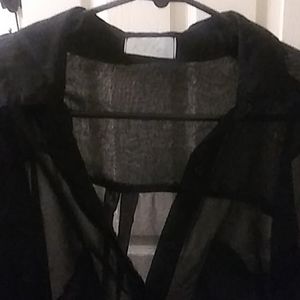 Kylie sheer longer button blouse